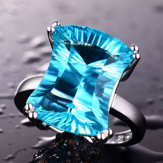 Classic Mt St Helens Helenite Solitaire Silver Ring for wholesale by Twan Kee Jewelry