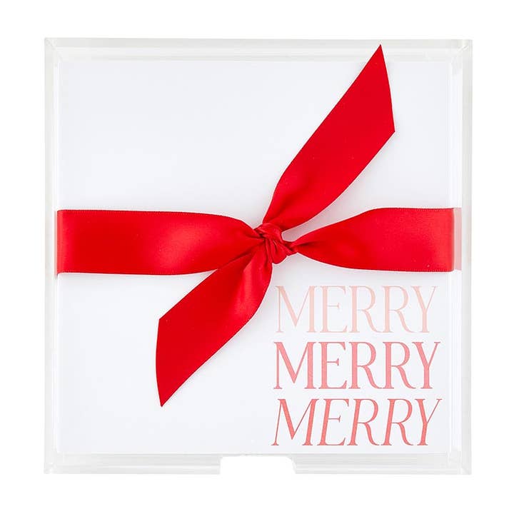 Square Notepad with Tray - Merry Merry Merry for wholesale by Slant Collections by Creative Brands