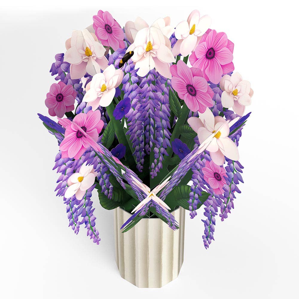 Lovepop Cards - Wholesale Everyday Greeting Card - Wisteria Bouquet, 12x8.5" Flower Vase3