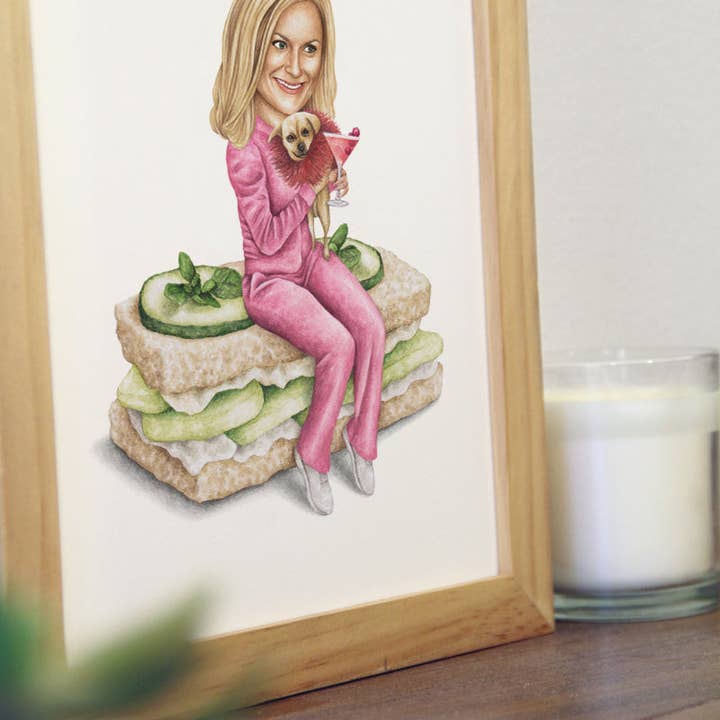 Celebs on Sandwiches - Venta al por mayor Ilustración - Amy Poehler - Mean Girls - Impresión en acuarela