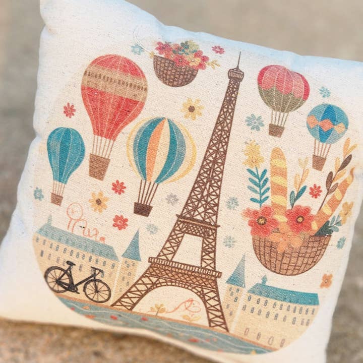 Desmond Brown - Wholesale Throw/decorative pillow - Favorite Places Tiny Pillow- Paris1