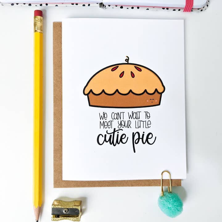 Mød dit Cutie Pie babykort for engroshandel hos Real Happy Designs
