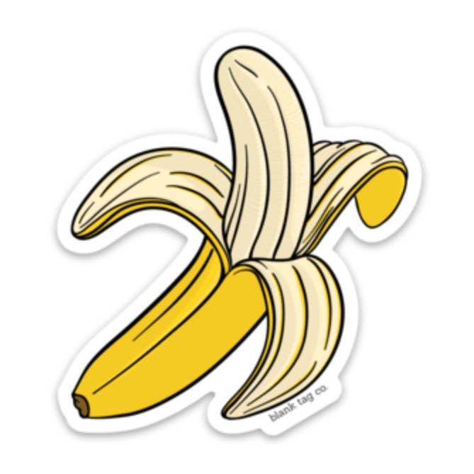 Blank Tag Co.® Waterproof Sticker - Peeled Banana for wholesale by Blank Tag Co. - Waterproof Stickers
