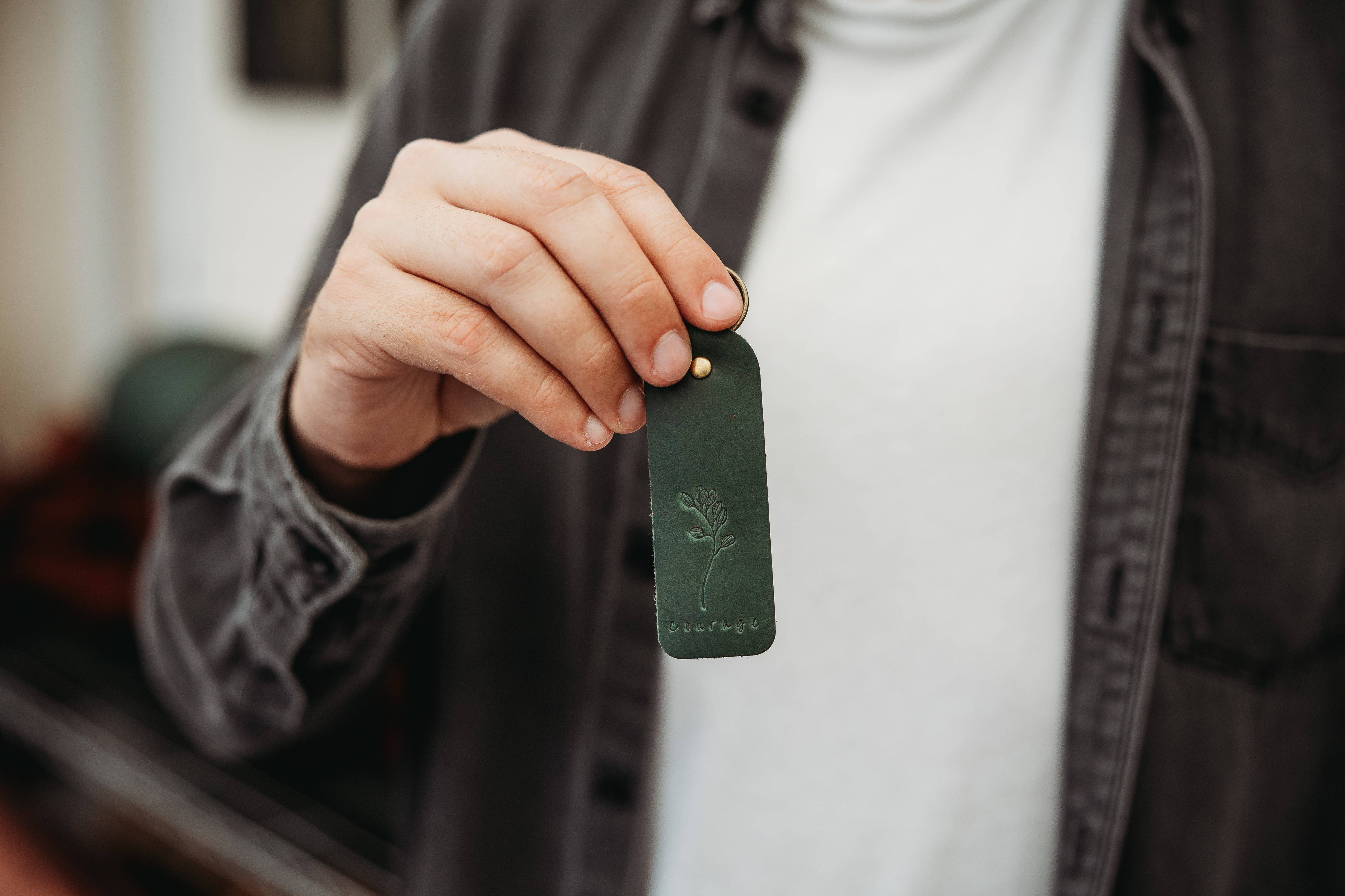 Lucas Ruth - Wholesale Keychain - Unisex - Floral Encouraging Leather Keyrings8