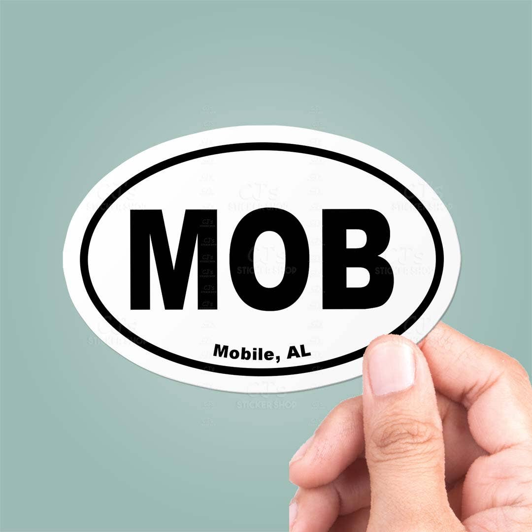 CJ's Sticker Shop - Wholesale Sticker - Mobile, AL Oval Sticker Vinyl Decal