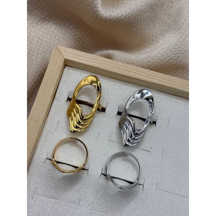 YOLA - Wholesale Band/Stacked Ring - Fly Edelstahl Ring