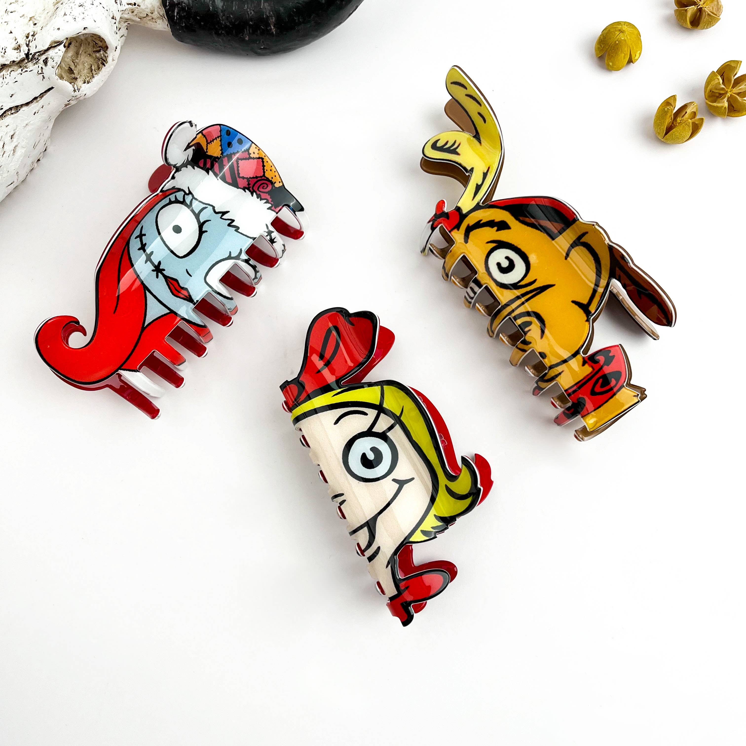 mildstyles – wholesale Hårklämma - Dam – Halloween-klämma med spök- och monstertryck – läskigt rolig8