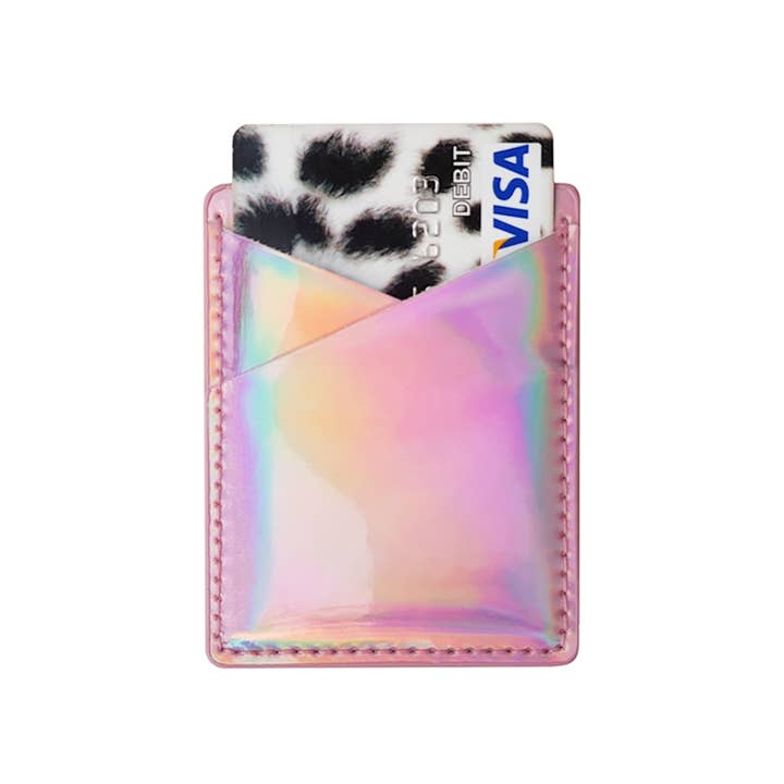 Kiki Jade - Wholesale Phone Wallet - Women's - Holographic Phone Card Holder - Adhesive Phone Wallet