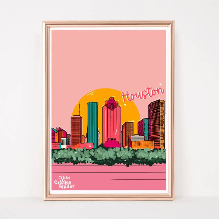 Abbicreates Studio LLC - Vendita all'ingrosso Stampa artistica - Stampa artistica Houston Texas Skyline0