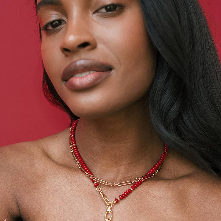 Mod + Jo - Wholesale Beaded/Pearl Necklace - Sonia Gemstone Necklace1