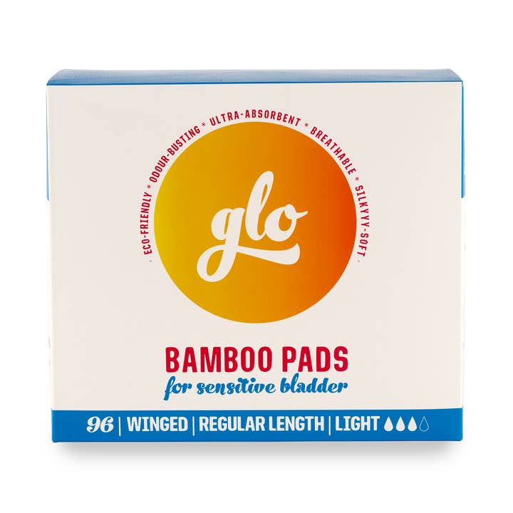 Glo bambus puder til følsomme blære Megapack for engroshandel hos Here We Flo