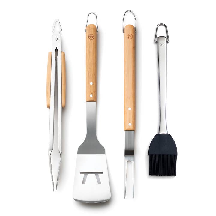 Fox Run Brands - Wholesale Outdoor Grill Tools - Outset Stainless Steel Grill Tool Set, 2.5" x 8" x 19.75"