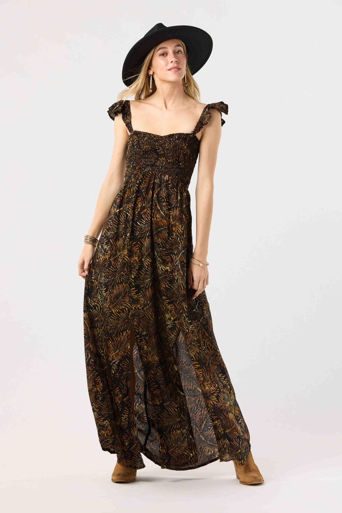 Batik Palms Black Hollie Maxi Dress for wholesale on Faire3