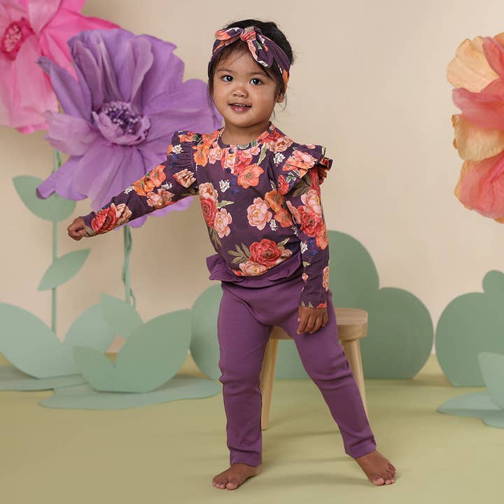 Pantalones orgánicos de morera con volante para venta al por mayor de Snuggle Hunny