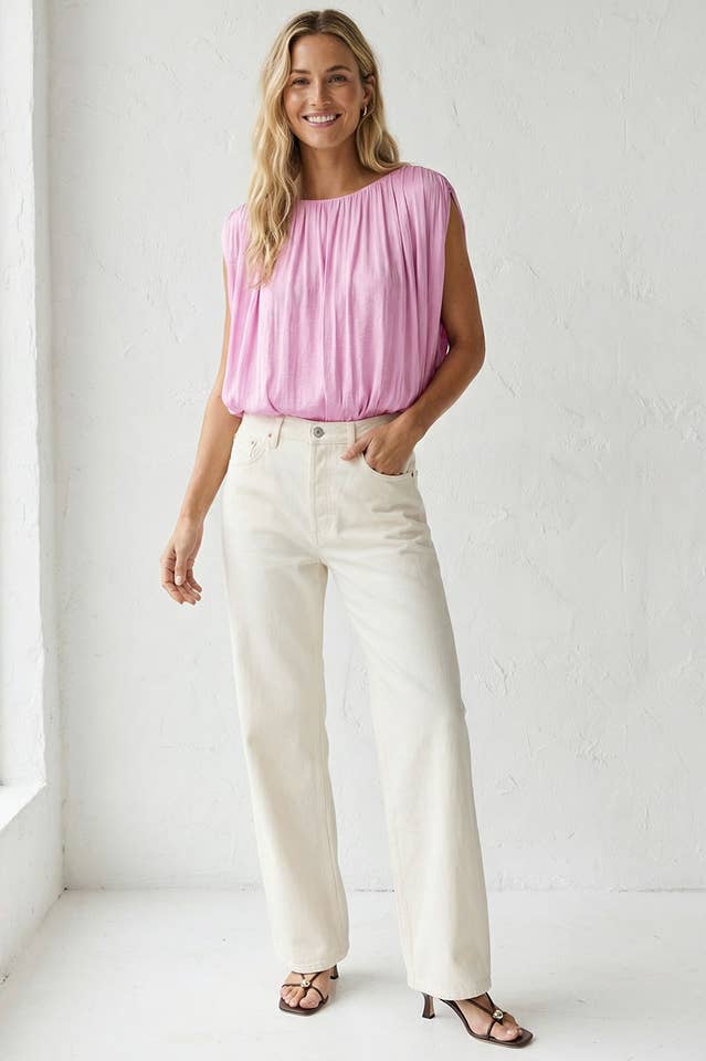 Naked Zebra - Venta al por mayor Blusa - Mujer - Blusa burbuja con drapeado griego11