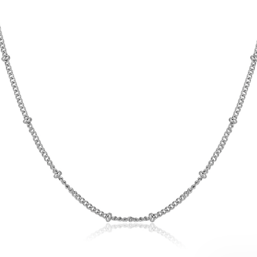 Melange Blanc - Wholesale Link & Chain Necklace - Elise satellite chain Necklace, ball chain necklace, chain1