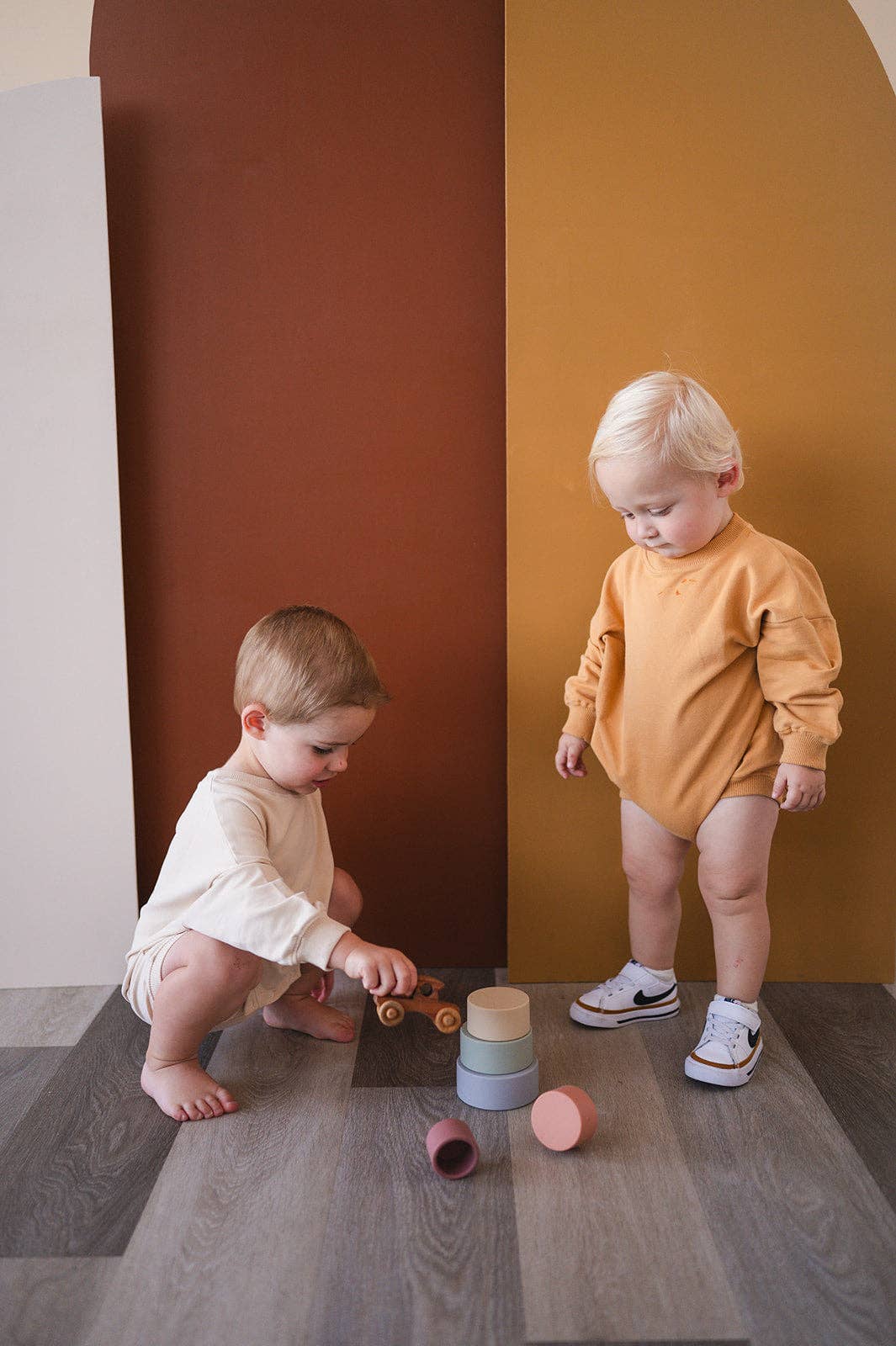 Addie Joy company - Wholesale Bodysuit (Non-Footed) - Baby - Oversized Cozy Romper - Vanilla4