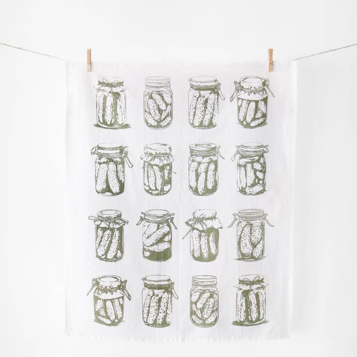 Highland Ridge | Handmade Home Decor - Wholesale Tea Towel - Pickle Tea Towel