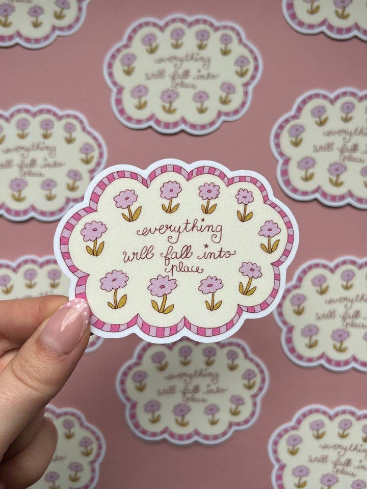 XL Cloud Flowers Sticker for wholesale by Nany Craft Shop