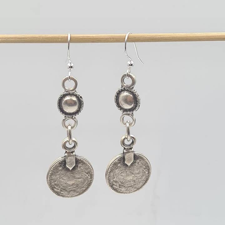 Boucles d'oreilles réplique de pièce ottomane pour la vente par Volare