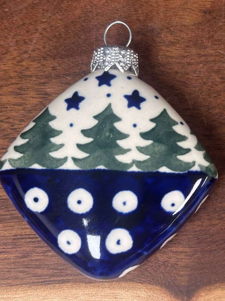 Adorno, Diamante Plano, 2,75” - Into the Woods para venta al por mayor de Music City Polish Pottery