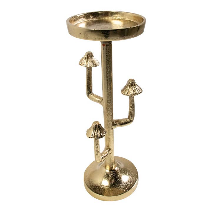 Bougeoir champignon doré H 30 cm, Ø 10 cm pour la vente par Mars & More - Brand of B Living