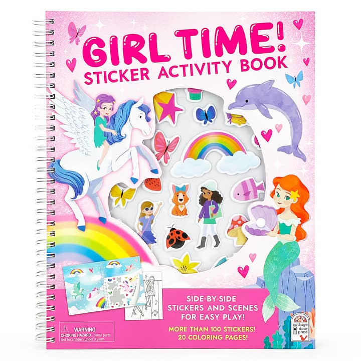 Cottage Door Press - Wholesale Coloring Book - Kids & Baby - Girl Time! Sticker & Coloring Activity Book