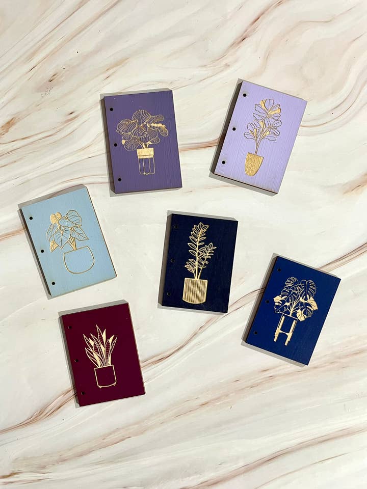 Micro House Plants Journals for wholesale by Elm Rose Designs