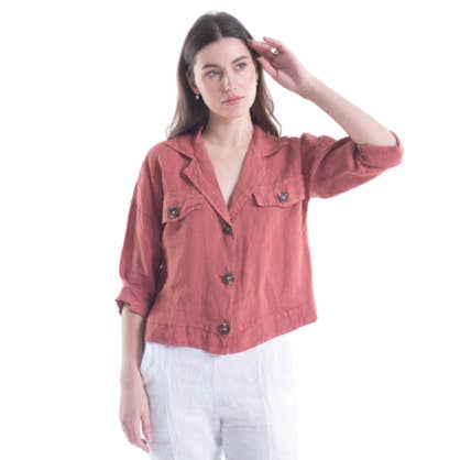 VeraMay - Wholesale Jacket – Women's - 6215 Rosa Vera May Italian Linen Jacket