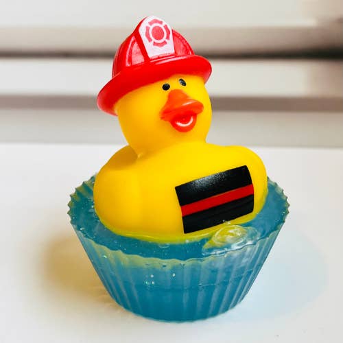 Fireman Duck Soap for wholesale by 1111 Elm Candle & Soap Shoppe