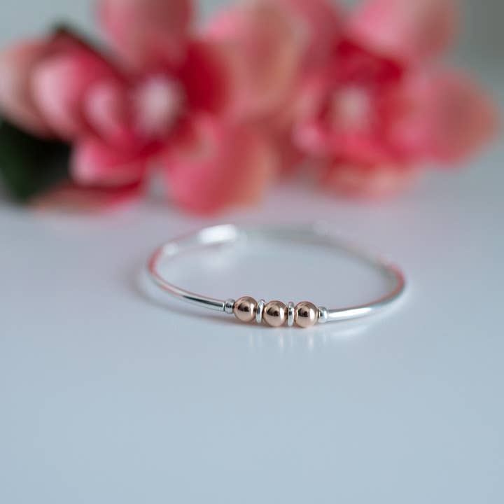 Chappy Girls - Wholesale Bangle Bracelet - CLASSIC-Amberlyn 14kt Gold Filled &Sterling Silver Bracelet
