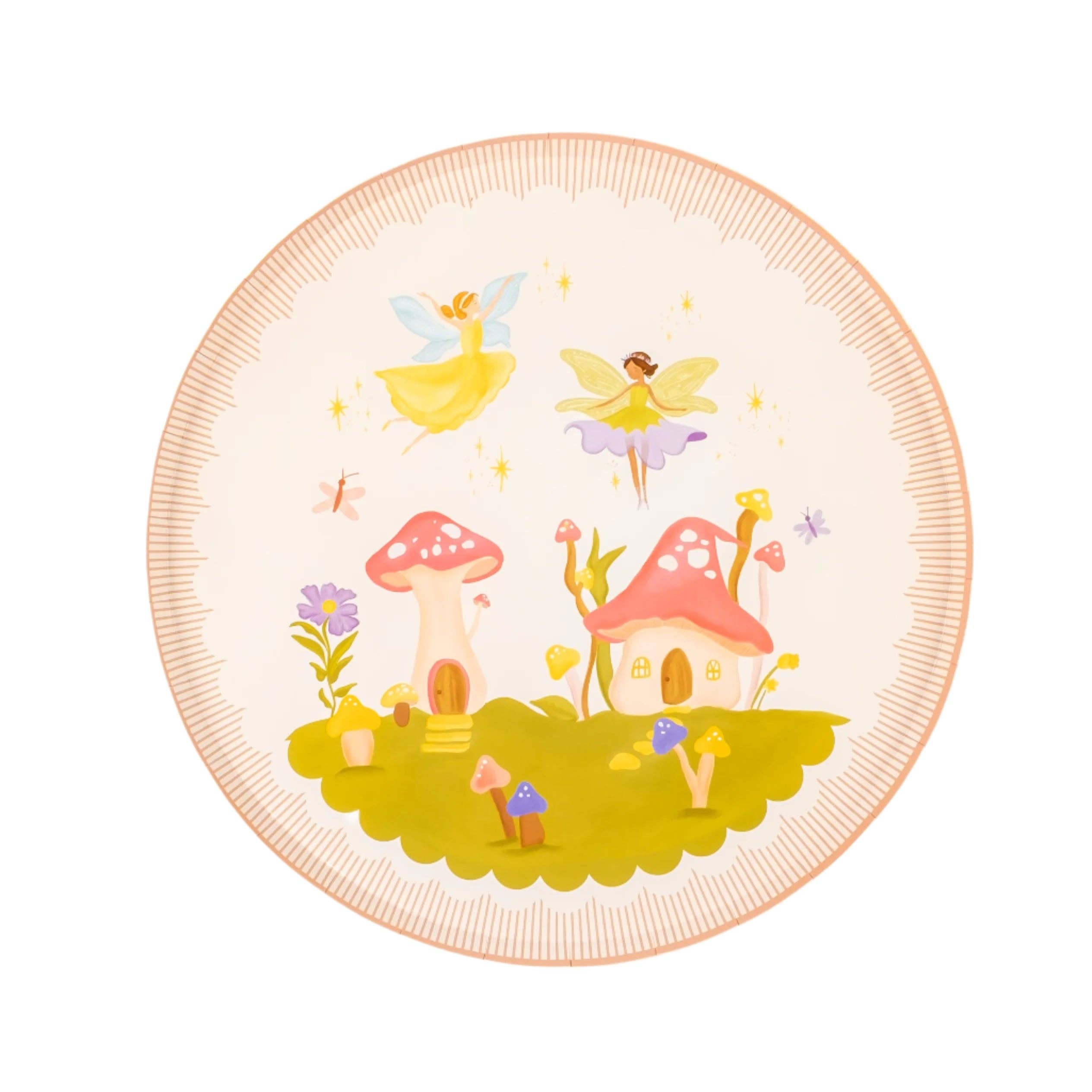 Gatherings by Curated Paperie – wholesale Disposable plate – FAI25-DNP2-Fairy Garden Dinner Plates