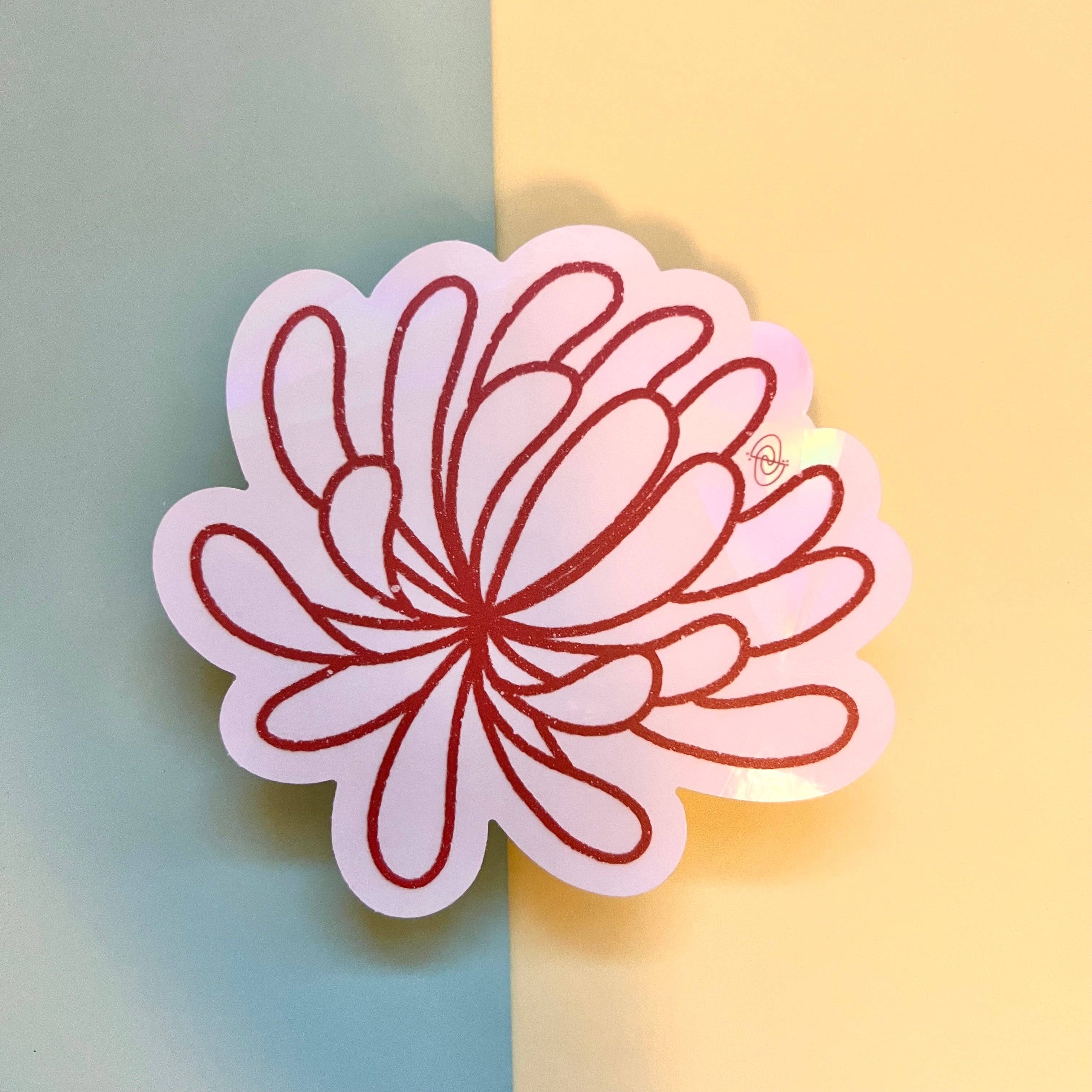 GLTCHGIRL - Wholesale Suncatcher - chrysanthemum suncatcher decal