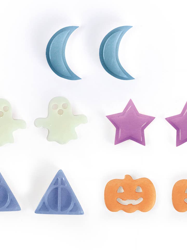 LOT DE 5 MOULES SILICONE POUR BIJOU " MYSTIQUE" pour la vente par Graine Créative