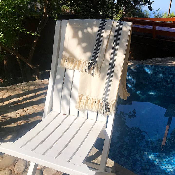 Buld&Co. – Toalha de praia por atacado – Toalheiro Turco, Algodão Puro, Toalha Hammam Peshtemal, Fouta3