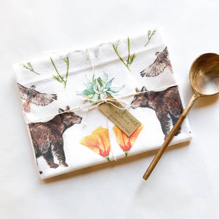 Heartshake Studios - Wholesale Tea Towel - Ojai California Tea Towel