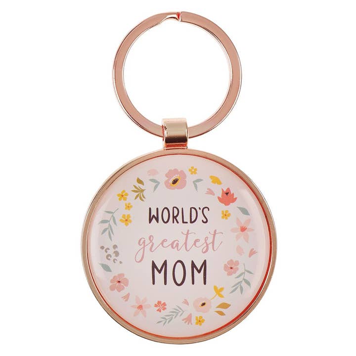 Keychain World's Greatest Mom for wholesale by Christian Art Gifts