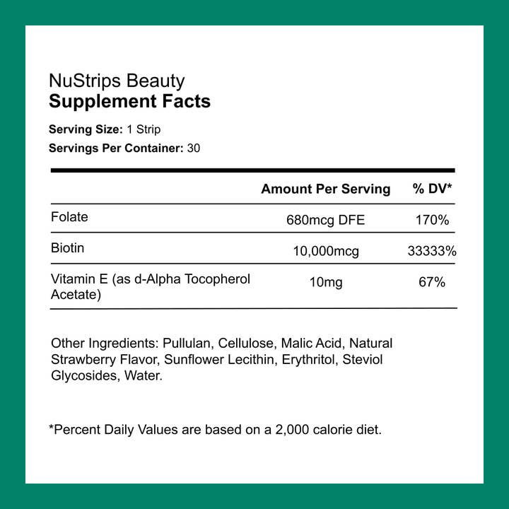 NuStrips - Wholesale Oral Supplement/Vitamin - NuStrips Beauty