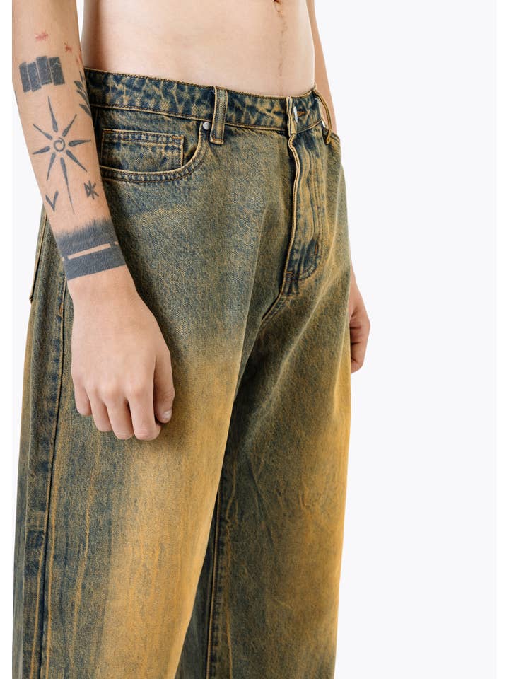 Life Is Pain® - Wholesale Jeans - Men's - Solar-washed baggy jeans