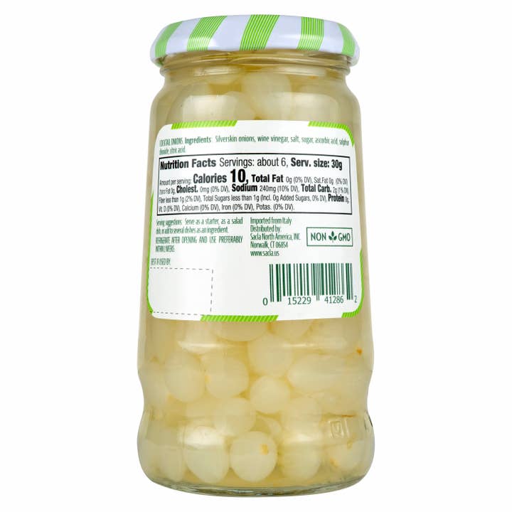 Sacla - Wholesale Pickled Vegetables - Sacla Italy Pickled Cocktail Onions in Wine Vinegar 6x10.6oz1