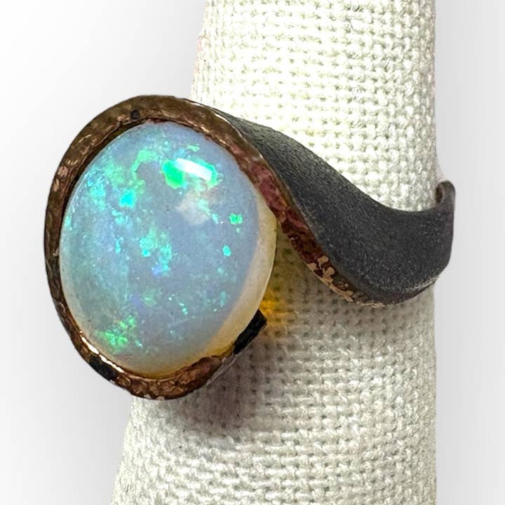 Anillo de ópalo etíope para venta al por mayor de Celestial Avenue