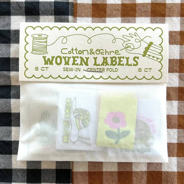 Cotton and Ochre - Wholesale Craft Sewing Kit - Self Love Pack Woven labels0