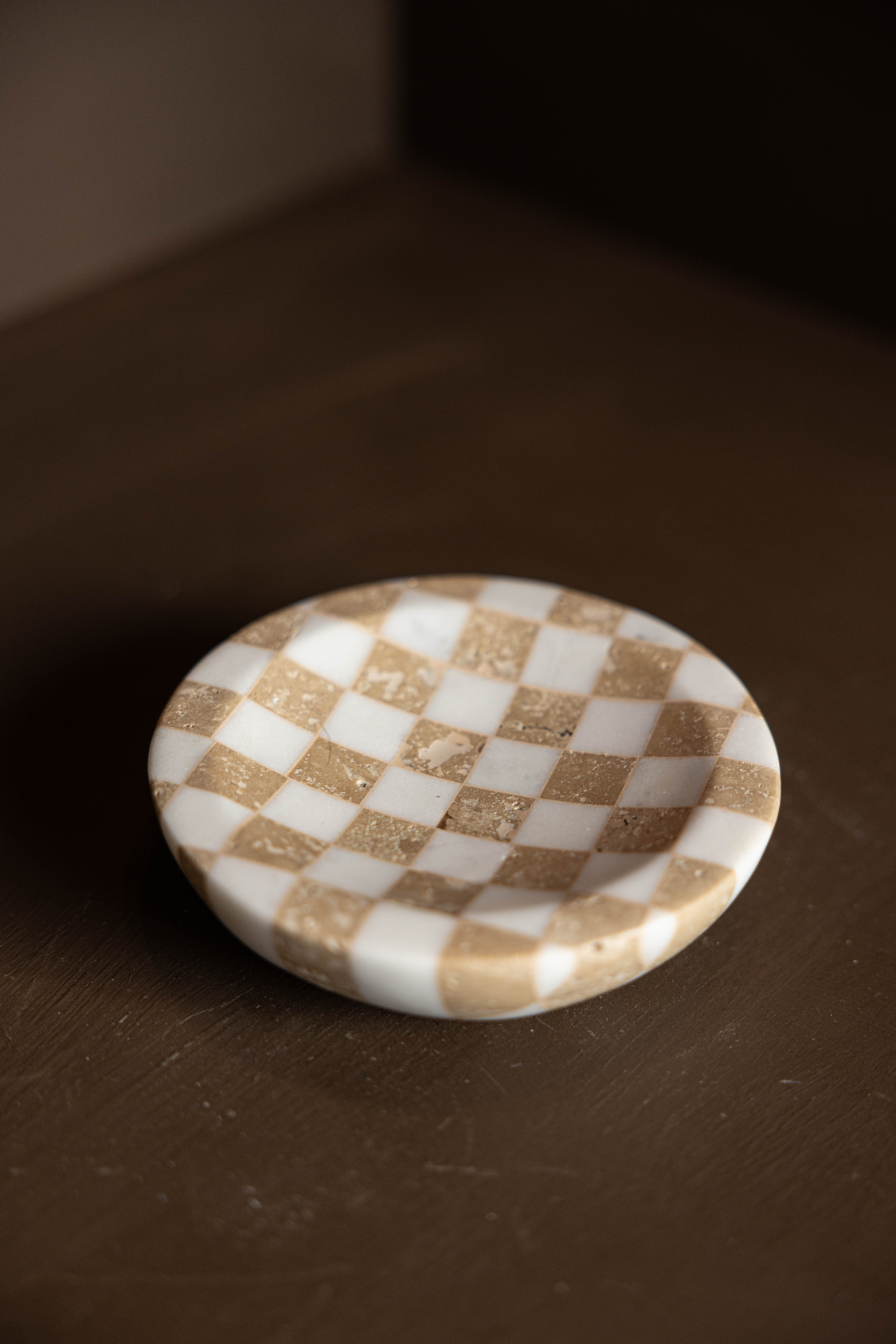 Luxe B Co - Wholesale Kitchen Soap Dish - Checkered Travertine & Marble Soap Dish2