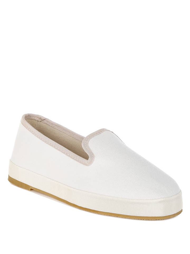 Moshka Round Toe Canvas Slip-On Loafers for wholesale by Rag Company