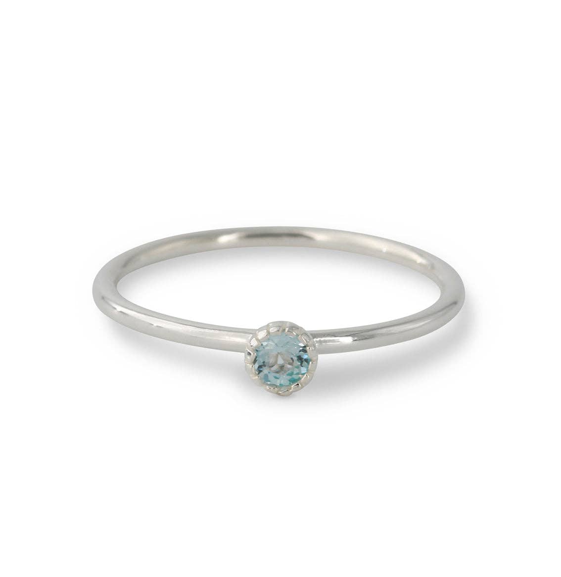 Campur GmbH - Wholesale Single Stone/Solitaire Ring - silver ring topaz | crown small