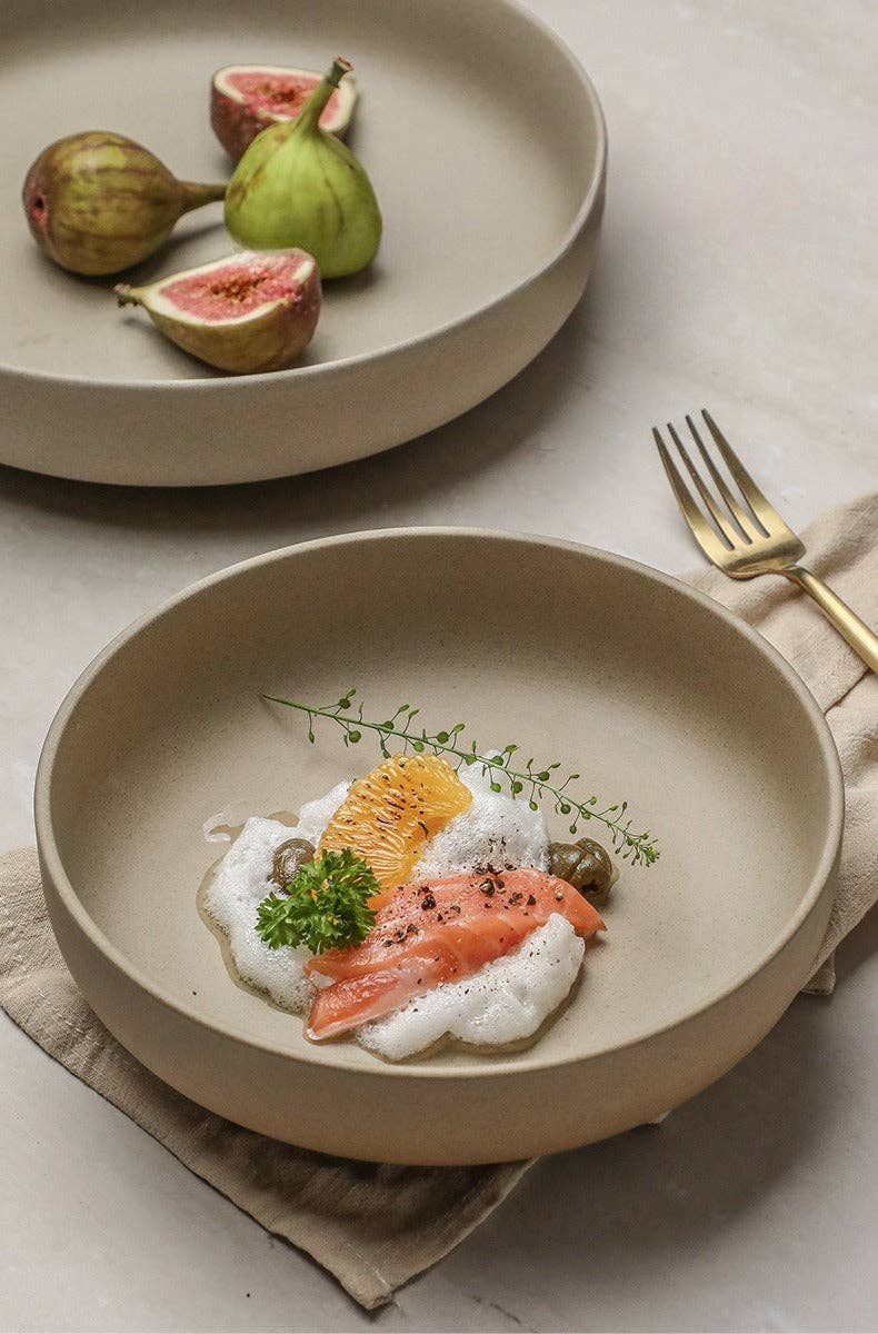 Gohobi （We cover U.S. import duties） – wholesale Dinner plate – Gohobi Japanese Vintage Ceramic Deep Plate2