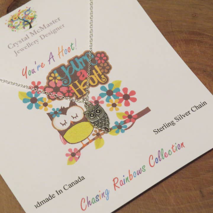 Owl Charm ketting voor wholesale door Crystal McMaster Jewellery Designer