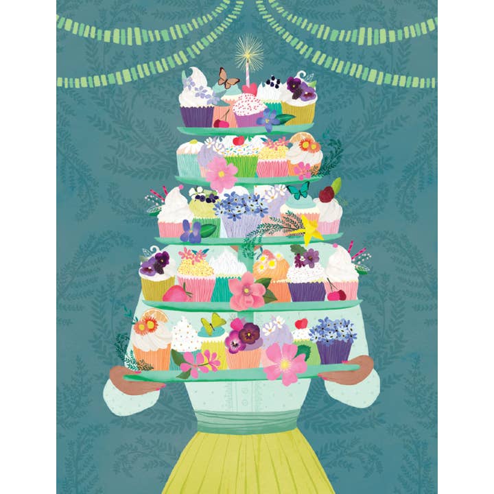 Cupcake Tower Birthday Card for wholesale by Studio Eleven Papers
