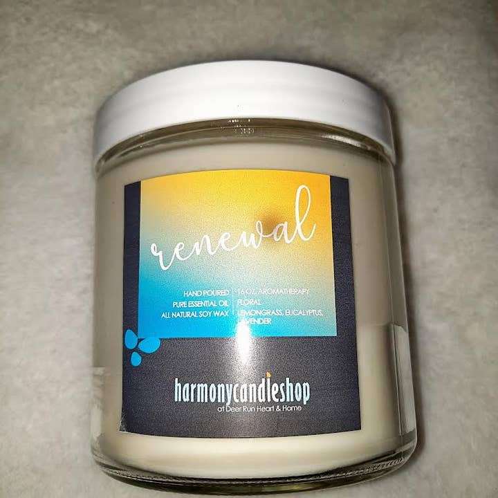 Renewal Soy Candle - 16 oz. for wholesale by Deer Run Heart and Home