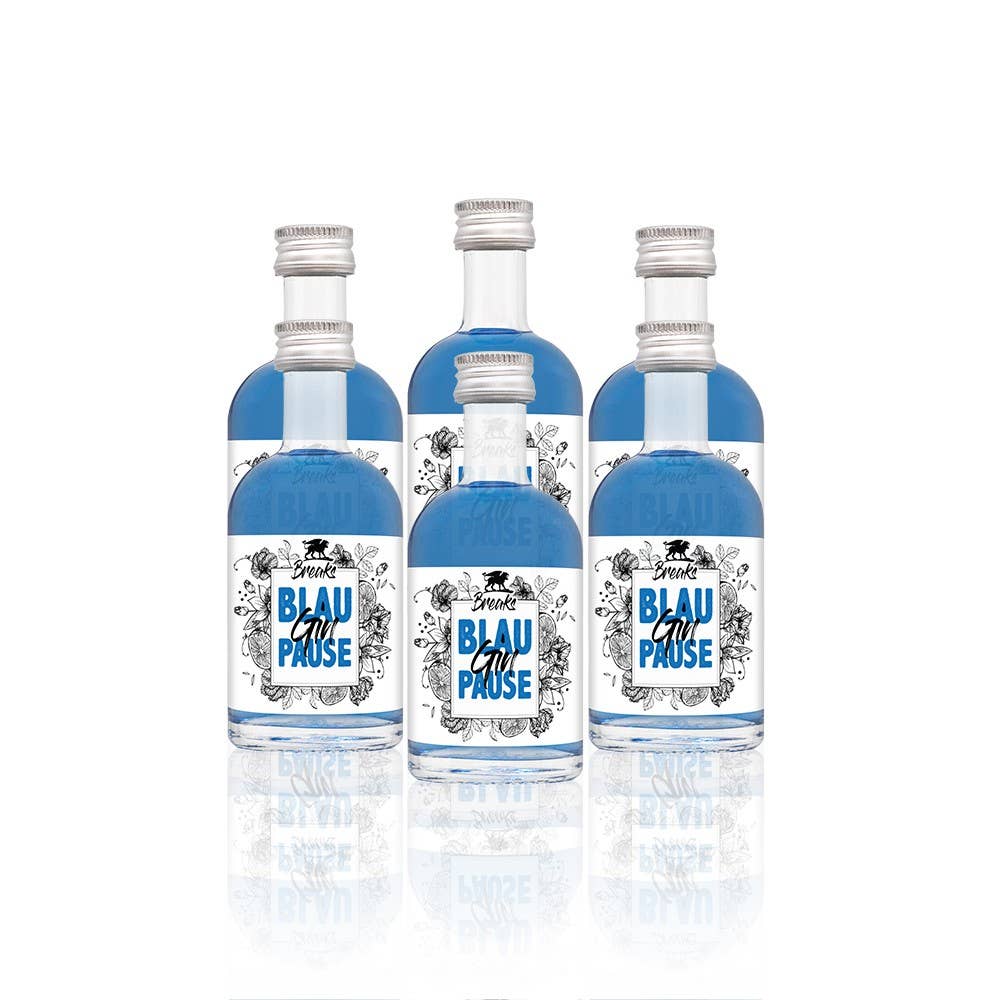 Breaks Gin Manufaktur - Vendita all'ingrosso Gin - Set da 6 gin Little Breaks da 50 ml - Blue Pause Little1